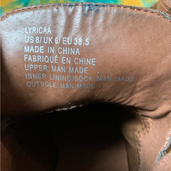 JUST FAB faux suede leather brown ankle boots - Picture 10 of 10